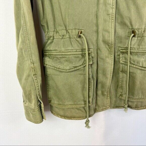 Lucky Brand Green Four Pocket Full Zip Military Utility Jacket S - Picture 5 of 5